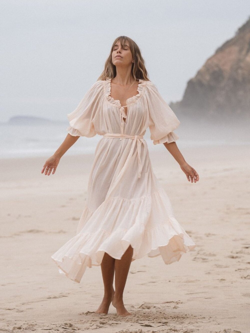 Hazel and Folk Emmaline gown in Rosewater